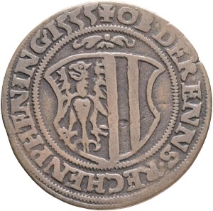 Upper Austria AE-Rechenpfennig 1555 Linz, Mintmaster Wolfgang Puellacher, Prokisch#A4/1/4 Cooper 3,22g 25mm