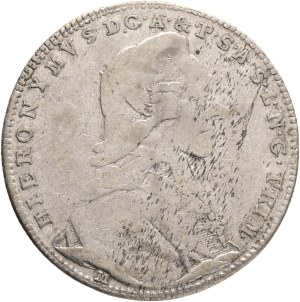 HIERONYMUS von COLLOREDO 1772-1803, 20 Kreuzers 1786 M , KM#431, Zöttl#3276 , Ag.583 6,50g 29mm