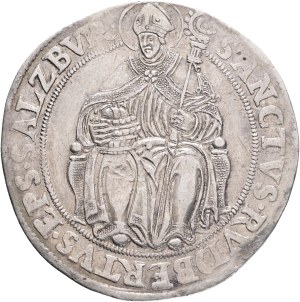 WOLF DIETRICH von RAITENAU 1587-1612 1 Thaler ND Salzburg Silver Ag. 28,85g 40 mm, Dav EC I# 8187, Zöttl# 974