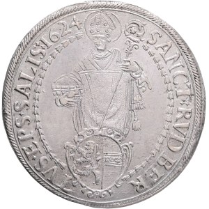 PARIS von LONDRON 1619-1653 1 Thaler 1624 Type 3 Madonna , KM#87, Zöttl#1475 Ag. 29,01g 40mm, Salzburg