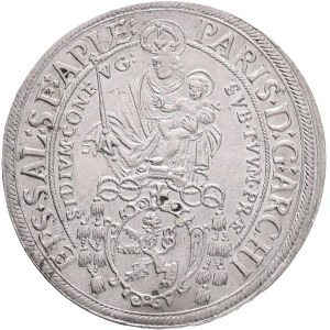 PARIS von LONDRON 1619-1653 1 Thaler 1624 Type 3 Madonna , KM#87, Zöttl#1475 Ag. 29,01g 40mm, Salzburg