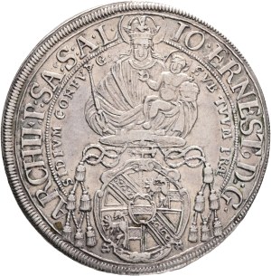 JOHANN ERNST von THUN 1667-1709 1 Thaler 1700 Salzburg, Silver Ag.875 29,44g 42mm, KM# 254, Zöttl# 2160-2181