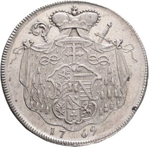 SIGISMUND of SCHRATTENBACH 1753-1771, 1 Thaler 1769 FM Type11, KM#420 Ag. 28,07g 40mm mint Salzburg