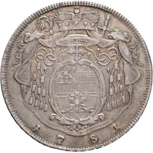 HIERONYMUS von COLLOREDO 1772-1803, 1 Thaler 1781 M type 2 , KM#435, Dav#1263 , Ag.833 27,79g 40mm, Engraver F.X.Matzenkopf