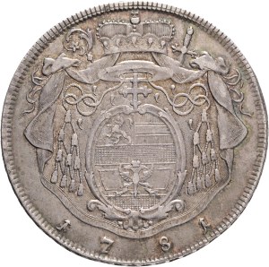 HIERONYMUS von COLLOREDO 1772-1803, 1 Thaler 1781 M type 2 , KM#435, Dav#1263 , Ag.833 27,79g 40mm, Engraver F.X.Matzenkopf