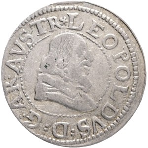 LEOPOLD V. 1626-1632 3 Kreuzer ND Tyrol Hall, Morosini 844 1,87g 20 mm