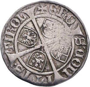 SIGISMUND the Rich 1446-1490, VI. Kreuzer Sechser ND 1482-89 Hall, MT#48-51 Ag.937 3,16g 24mm