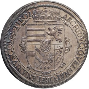 LEOPOLD V. 1619-1632 1 Thaler 1622 ZZ Hall Tyrol Silver Ag.875 28,19g 42mm, dark patina KM# 264.5, MT#423, Dav EC II# 3330, extraordinary specimen