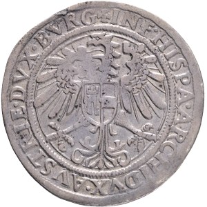 FERDINAND I. 1519-1564 1/2 Thaler 1546-1555 Hall Markl#1626-8 Ag. 13,62g 35mm R!, repair