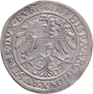 FERDINAND I. 1519-1564 1/2 Thaler 1546-1555 Hall Markl#1626-8 Ag. 13,62g 35mm R!, repair
