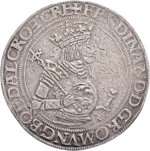 FERDINAND I. 1519-1564 1 Thaler ND 1531-47 variante head right, Linz, Ag. 27,31g 40mm, Dav EC I#8014 RR!