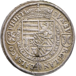 FERDINAND II. 1564-1595 1 Thaler ND Ensisheim, Silver Ag.875 28,15g 41mm, KLEM# 161-170, MT# 578 R!!, hinge repair