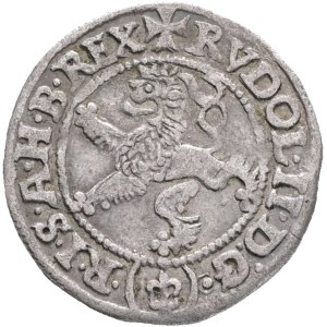 RUDOLPH II. 1576-1608 Maley Groschen Prague 1584 mintmaster Lazar Erker, Silver Ag. 1,20g 17mm, MB#240 RR!