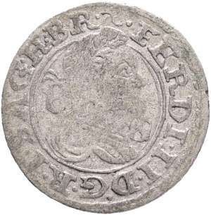 FERDINAND II. 1619-1637 1 Kreutzer 1628 O, KM#577 Billon Ag.312 0,73g 17mm, Olomouc, R!