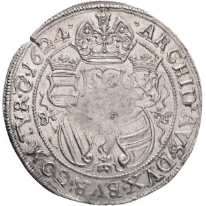 FERDINAND II. 1619-1637 1 Thaler 1624 Ferdinand II. Vienna variante , Ag. 28,64g 42mm, R! ,mintmaster Fellner Herinek#320 var.