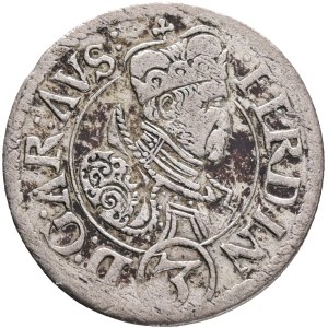 FERDINAND II. 1619-1637 3 Kreutzer, ND, (1577-95), variant BUR COMES TIROLIS, with a ring, MT#241-2 Billon Ag.455 2,38g 22mm