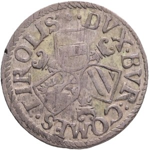 FERDINAND II. 1619-1637 3 Kreutzer, ND, (1577-95), variant BUR COMES TIROLIS, without a ring, MT#241-2 Billon Ag.455 2,31g 22mm