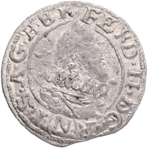 FERDINAND II. 1619-1637 1 Kreuzer 1628 N Mikulov Silver Ag. 0,6g 16mm, Her#1429 RR!!