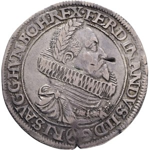 FERDINAND II. 1619-1637 1 Thaler 1621 Vienna, mintmaster Fellner, Silver Ag. 28,32mm 41mm , KM# 268.2, Her# 365-366, Dav EC II# 3076, planchet defect