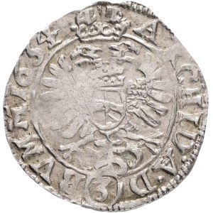 FERDINAND II. 1619-1637 3 Kreuzer 1634 Kuttenberg (Kutná Hora) mintmaster Prunz, Silver Ag. 1,58g 21mm, Hal#810 R!!