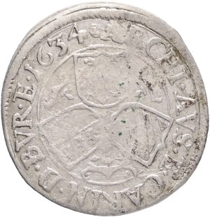 FERDINAND II. 1619-1637 3 Kreuzer 1634 Sankt Veit, Herinek#1131 1,75g 20 mm mint R!