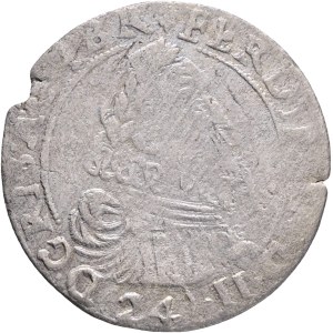 FERDINAND II. 1619-1637, 24 KipperKreuzer 1623 Niesse (Nisa) Halacka#1063, Ag. 3,98g 28mm, R!!!