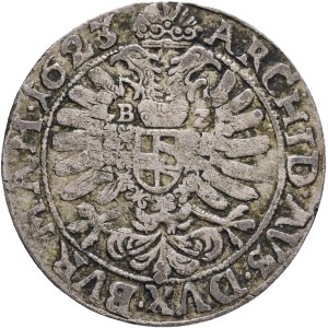 FERDINAND II. 1619-1637, 24 KipperKreuzer 1623 BZ Niesse mintmaster Baltazar Zwirner, Halacka#1064 Ag. 3,74g 28mm, RR!!!