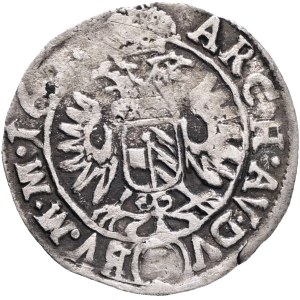 FERDINAND II. 1619-1637 3 Kreuzers 1628 Kuttenberg (Kutná Hora) mincmistr Neumann Silver Ag. 1,16g 21mm , Hal#816R!!