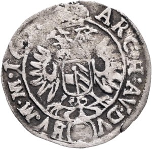 FERDINAND II. 1619-1637 3 Kreuzers 1628 Kuttenberg (Kutná Hora) mintmaster Neumann Silver Ag. 1,16g 21mm , Hal#816R!!
