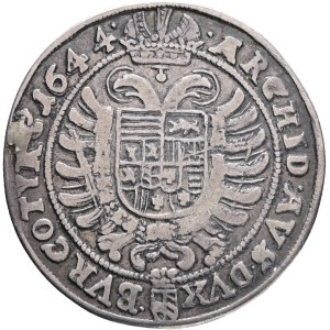 FERDINAND III. 1637-1657 1/4 Thaler 1644 Vienna Ag. 6,82g 31mm, KM#838 Engraver: H.J.Stadler, repair