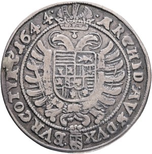 FERDINAND III. 1637-1657 1/4 Thaler 1644 Vienna Ag. 6,82g 31mm, KM#838 Engraver: H.J.Stadler, repair