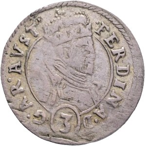 FERDINAND III. 1637-1657 3 Kreuzer 1640, Vienna Ag. 1,6g 20mm, mint mark - bird, mintmaster Stadler, Vienna , KM#837