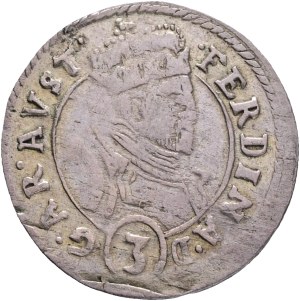 FERDINAND III. 1637-1657 3 Kreuzer 1640, Vienna Ag. 1,6g 20mm, mint mark - bird, mintmaster Stadler, Vienna , KM#837