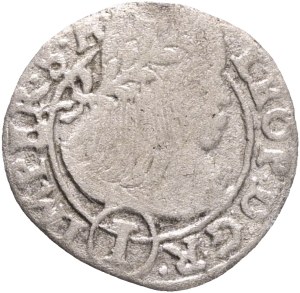 LEOPOLD I. 1657-1705 1 Kreuzer 1660 Kuttenberg mintmaster Gregor Hackel, KM#485 Ag.0,84g 16mm R!!