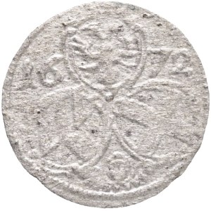 LEOPOLD I. 1657-1705 2 Pfennig 1672 Vienna , Silver Ag. 0,41g 43mm Her#2045 R!!
