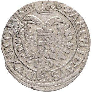 LEOPOLD I. 1657-1705 3 Kreuzers 1664 CA Vienna mintmaster A.Cetto, KM#1169 Ag.1,63g 22mm