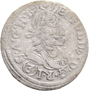 LEOPOLD I. 1657-1705 3 Kreuzers 1693 St.Veit KM#1116 Ag. 0,77g 21mm