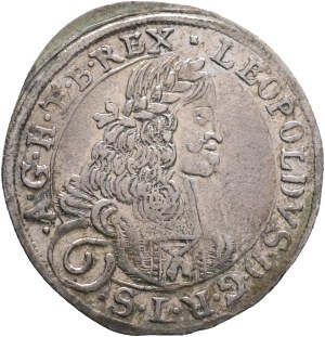 LEOPOLD I. 1657-1705 6 kreuzers 1672 St.Veit , Silver Ag. 3,21g 25mm, KM# 1257, Her# 1274-1282, extraordinary speciman