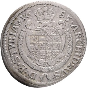 LEOPOLD I. 1657-1705 6 Kreuzers 1680 Graz, Her#1170 , Billon Ag.483 3,16g 26mm
