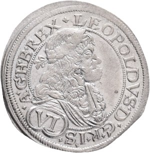 LEOPOLD I. 1657-1705 6 Kreuzers 1680 MM Vienna, KM#1185 Ag. 2,99g 25,4mm mintmaster Mathias Mittermayer