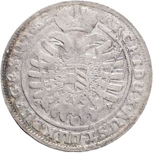 LEOPOLD I. 1657-1705 XV. Kreuzers 1662 GH Breslau mintmaster Georg Andreas Hübner, Silver Ag. 6,03g 29mm KM#415