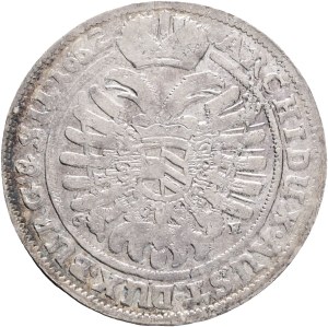 LEOPOLD I. 1657-1705 XV. Kreuzers 1662 GH Breslau mintmaster Georg Andreas Hübner, Silver Ag. 6,03g 29mm KM#415