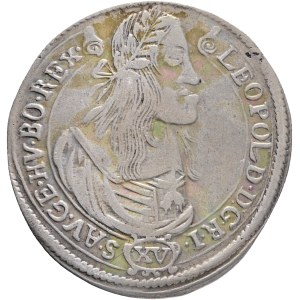 LEOPOLD I. 1657-1705 XV. Kreuzers 1662 KB Kremnica , Silver Ag. 5,84g 31mm KM#175, ÉH#1058