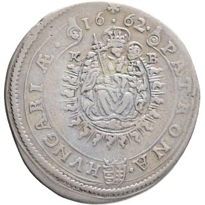 LEOPOLD I. 1657-1705 XV. Kreuzers 1662 KB Kremnica , Silver Ag. 5,84g 31mm KM#175, ÉH#1058