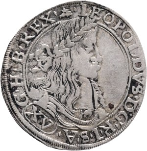 LEOPOLD I. 1657-1705 XV. Kreuzers 1663 CA Vienna, Silver Ag. 6,30g 29mm KM#1145