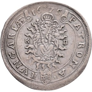 LEOPOLD I. 1657-1705 XV. Kreuzers 1675 KB Kremnica , Silver Ag. 6,42g 31mm KM#175, ÉH#1058