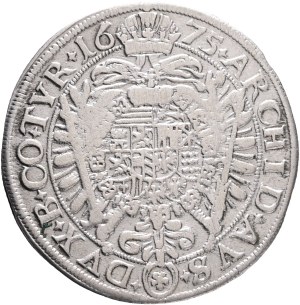 LEOPOLD I. 1657-1705 XV. Kreuzers 1675 * Vienna , mintmaster Faber, Silver Ag. 6,03g 28mm, KM# 1170, Her# 926