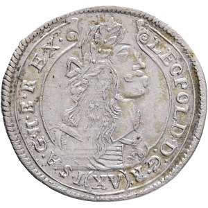 LEOPOLD I. 1657-1705 XV. Kreuzers 1676 KB Kremnica , Silver Ag. 6,56g 31mm KM#175, ÉH#1058