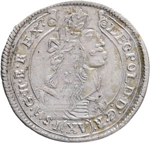 LEOPOLD I. 1657-1705 XV. Kreuzers 1676 KB Kremnica , Silver Ag. 6,56g 31mm KM#175, ÉH#1058