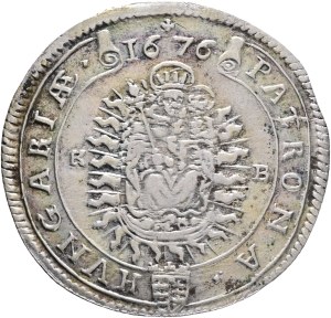 LEOPOLD I. 1657-1705 XV. Kreuzers 1676 KB Kremnica , Silver Ag. 6,56g 31mm KM#175, ÉH#1058